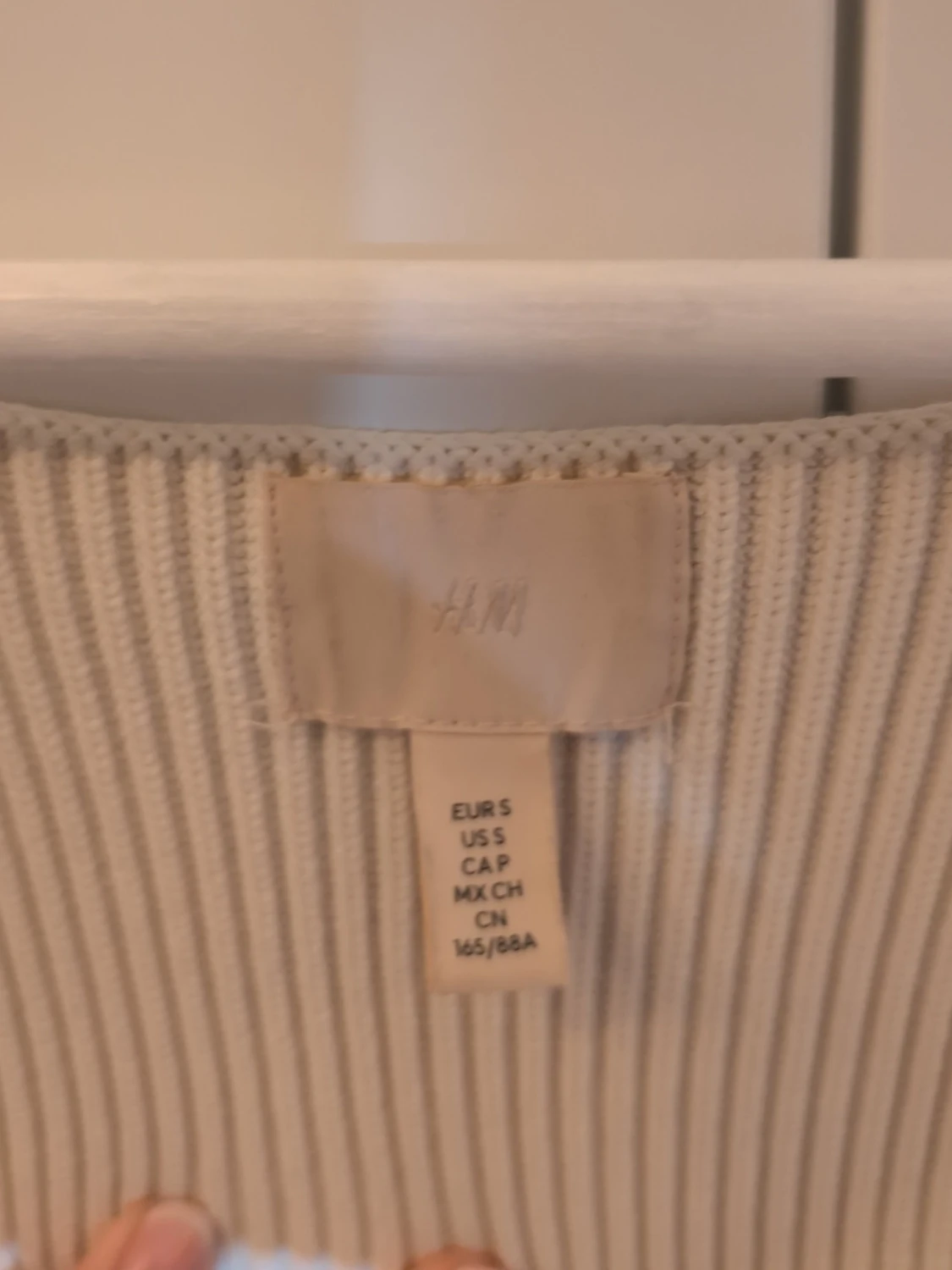 Beige ribbad topp från H&M - 1