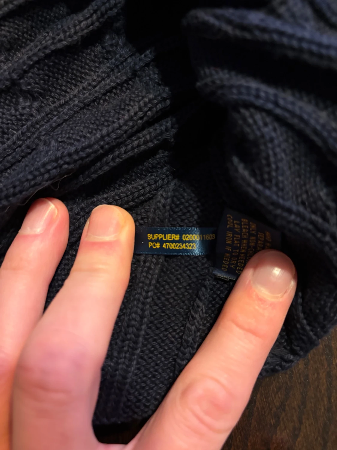 Mörkblå stickad tröja Polo Ralph Lauren - 4