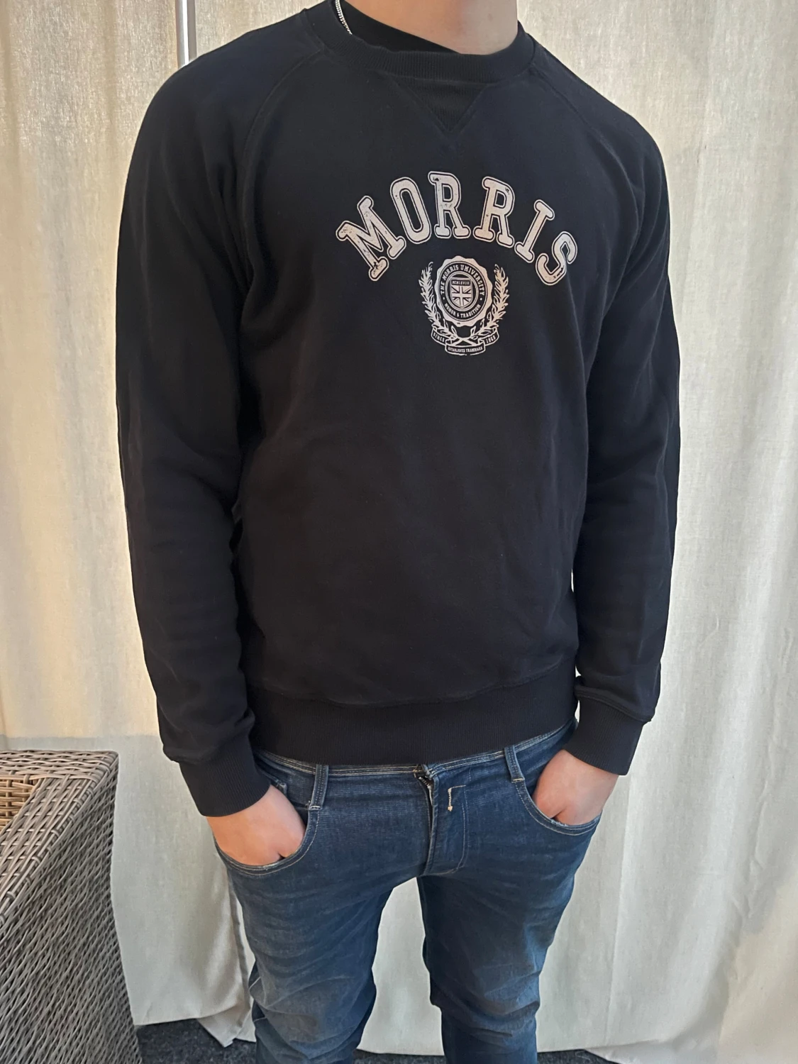 Svart sweatshirt från Morris, storlek L - 3