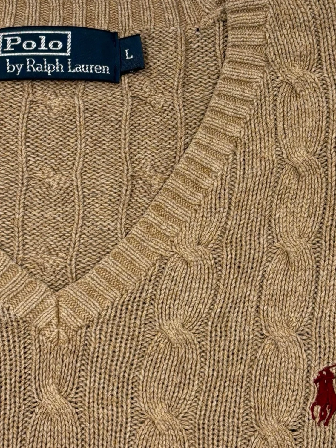 Beige stickad tröja från Polo Ralph Lauren - 2