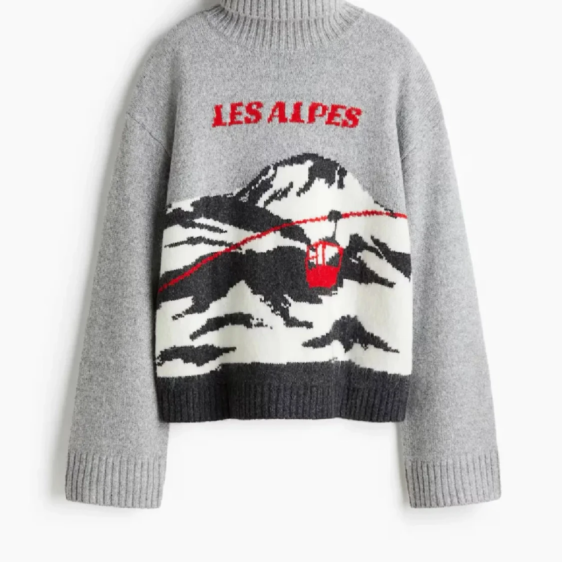 Stickad polotröja Les Alpes H&M  - 2