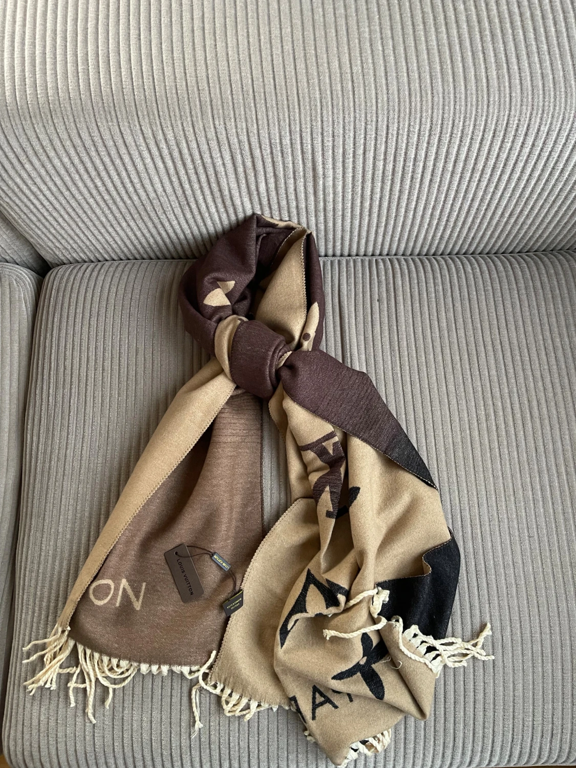 Vuitton beige-brun scarf - 3