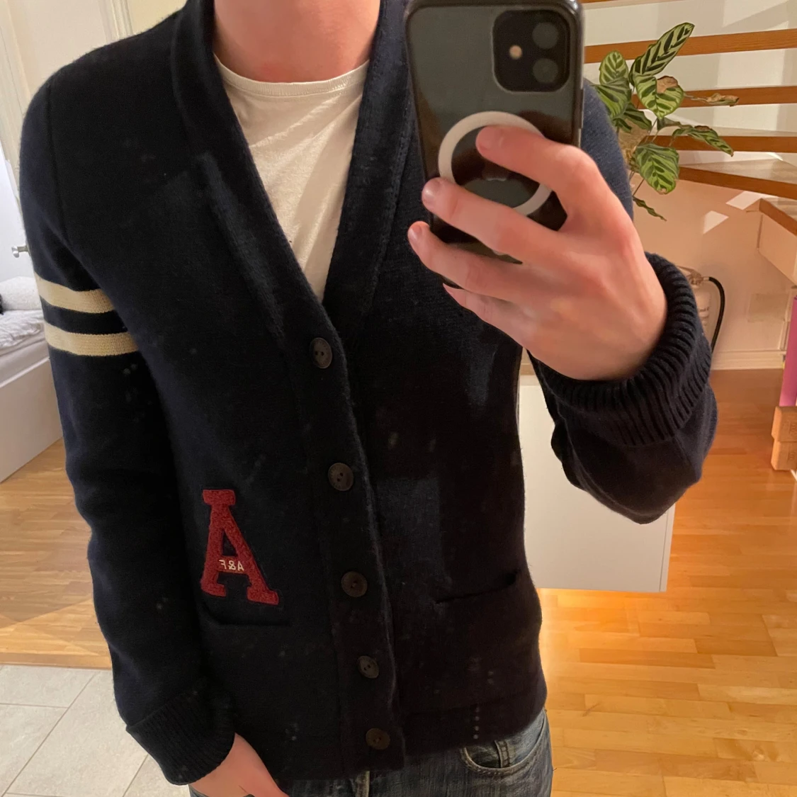 Mörkblå kofta Abercrombie & Fitch  - 1