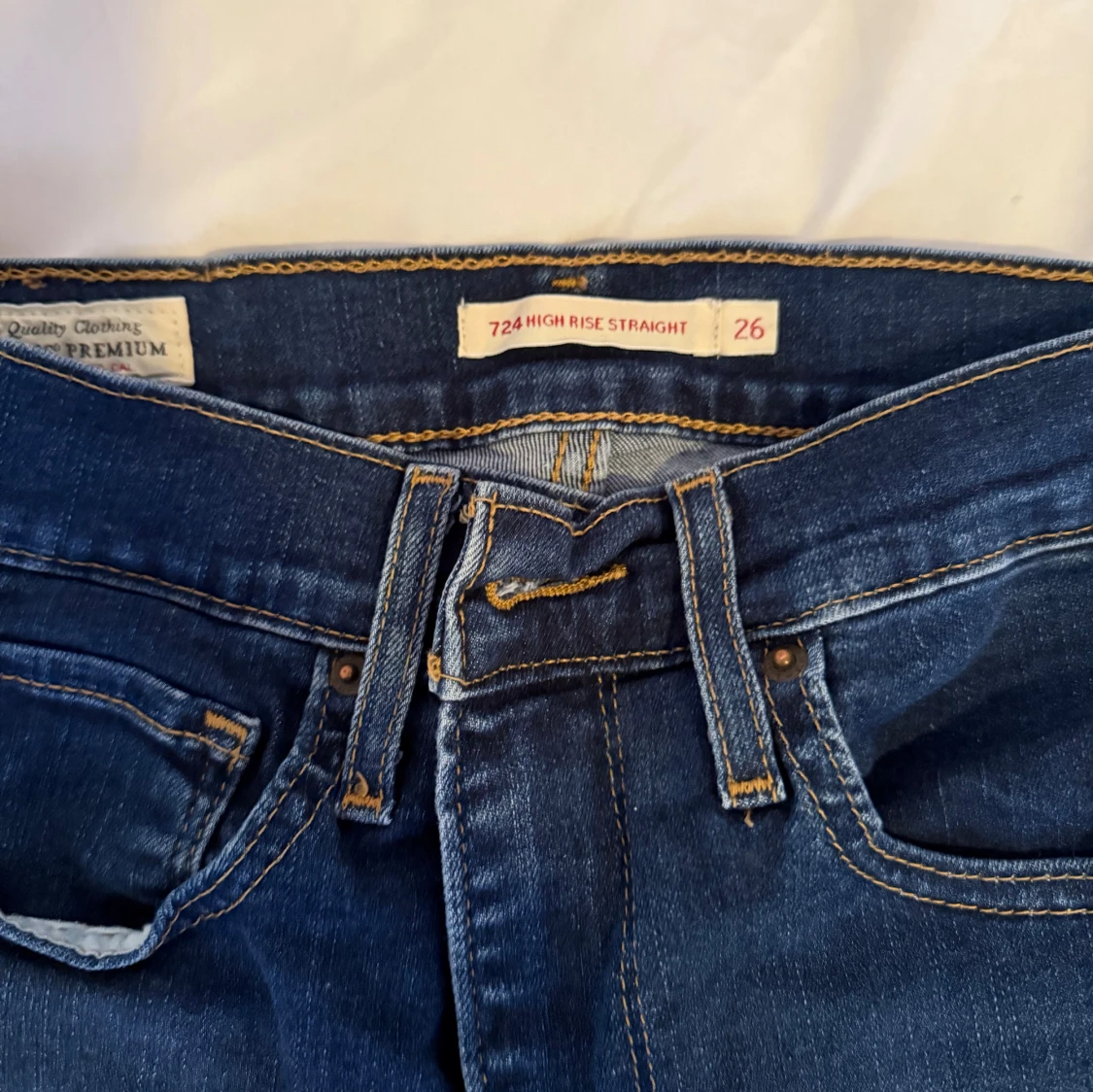 Levi's 724 High Rise Straight jeans blå - 1