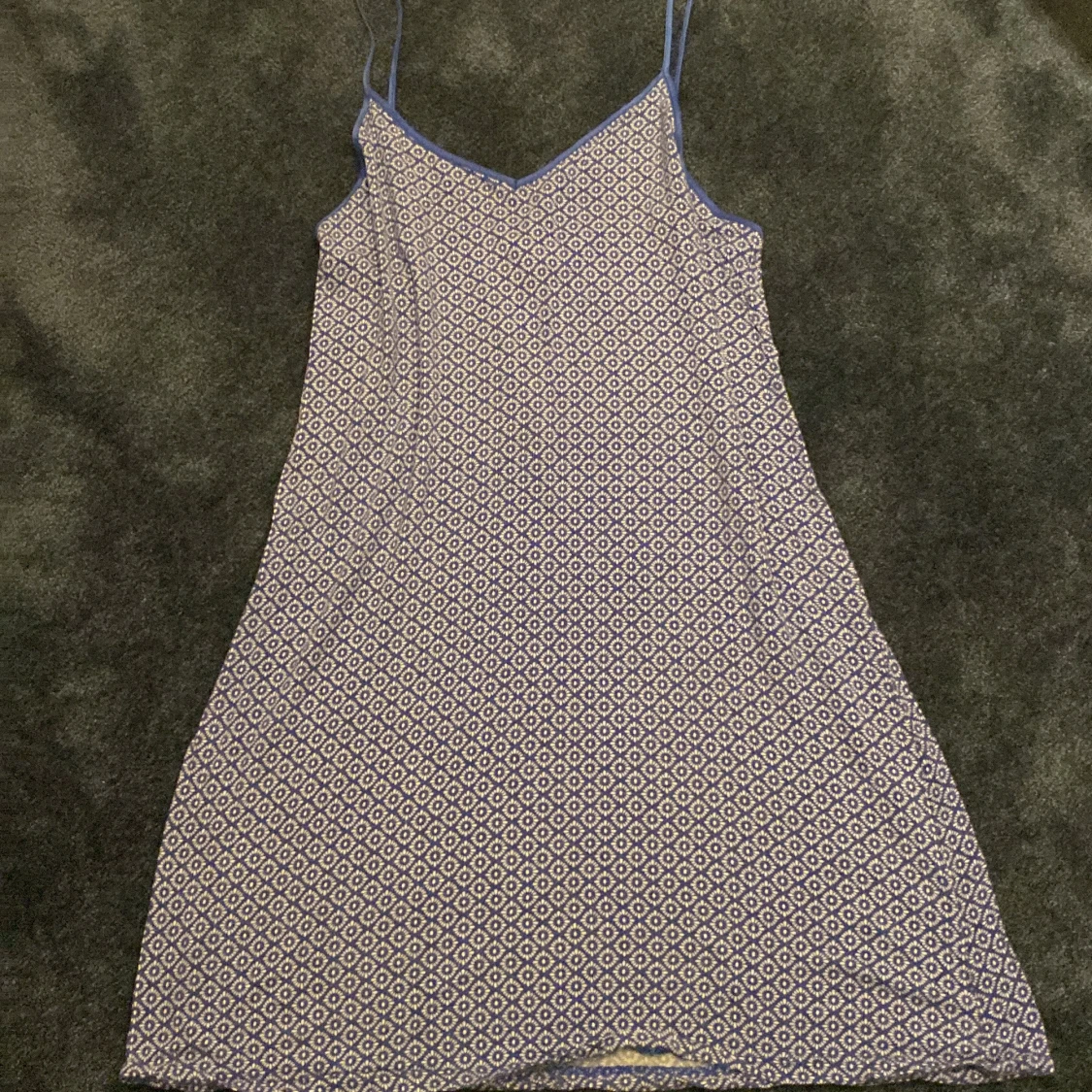 Blå mönstrad kortklänning Primark