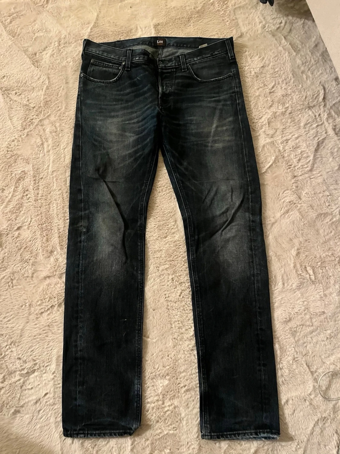 Mörkblå Lee jeans straight fit - 1
