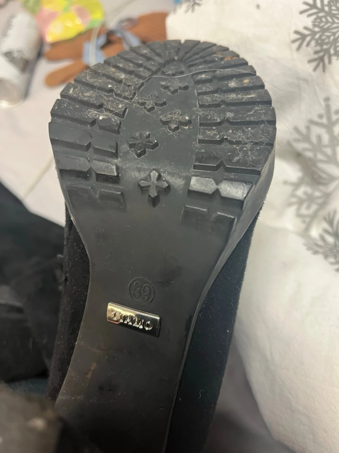 Svarta höga stövlar från Diamo, strl 39 - 3