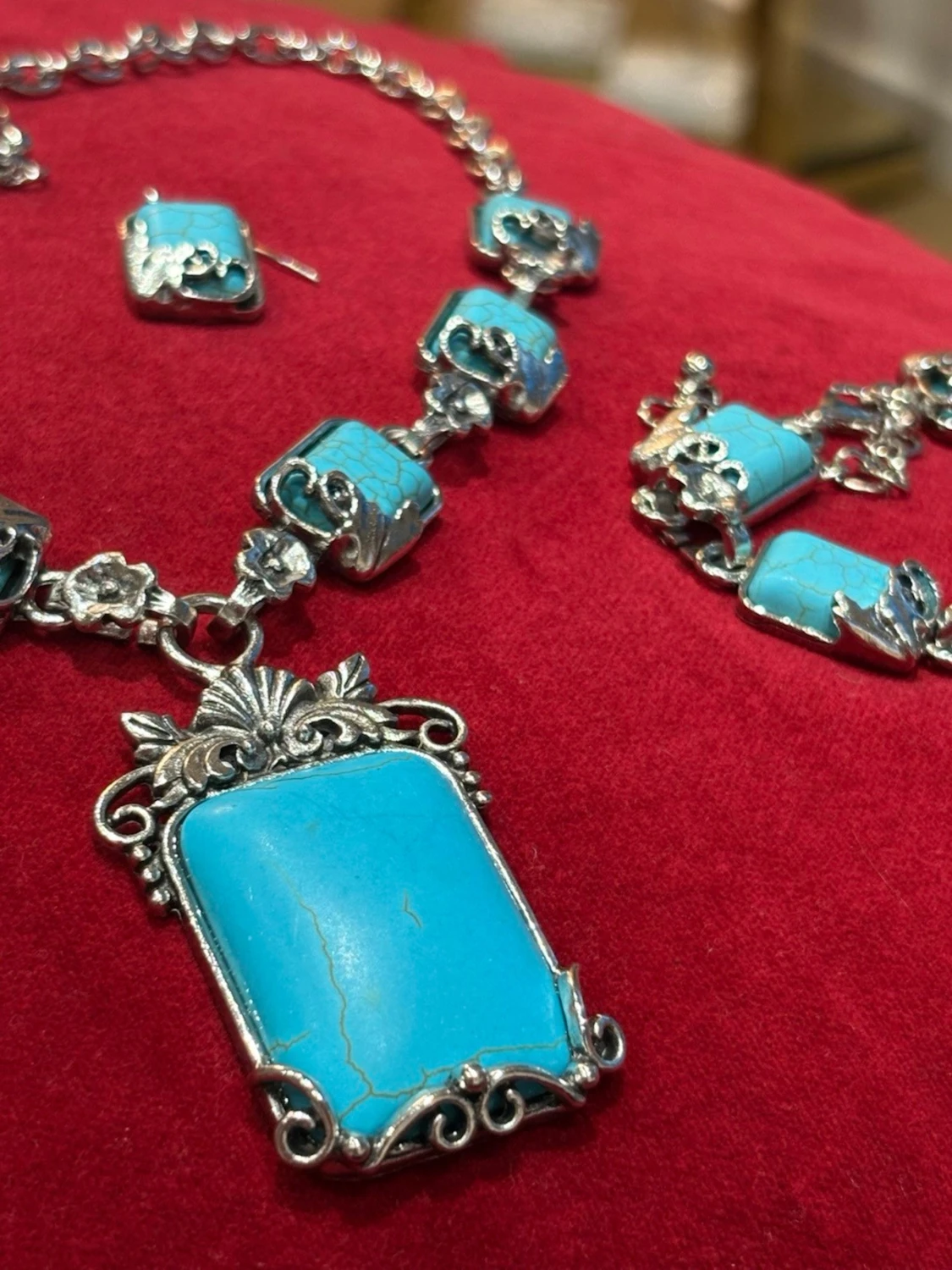 Turkos och silverfärgad väst - 4