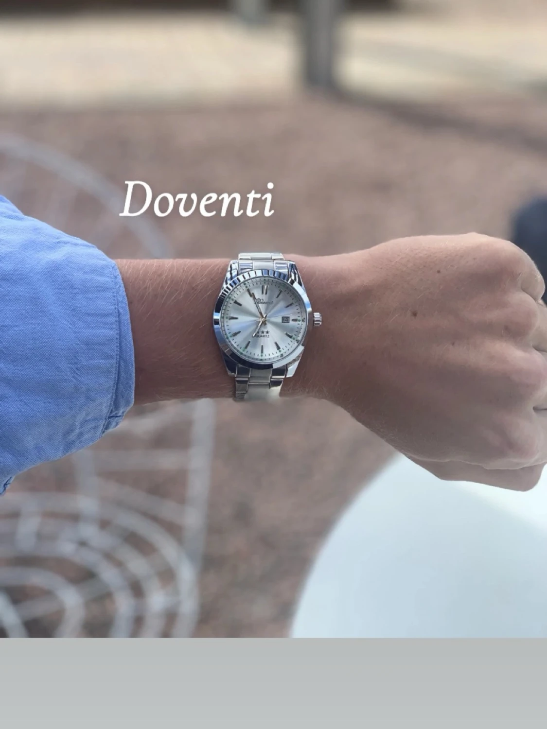 Silverfärgad klocka x Doventi  - 2