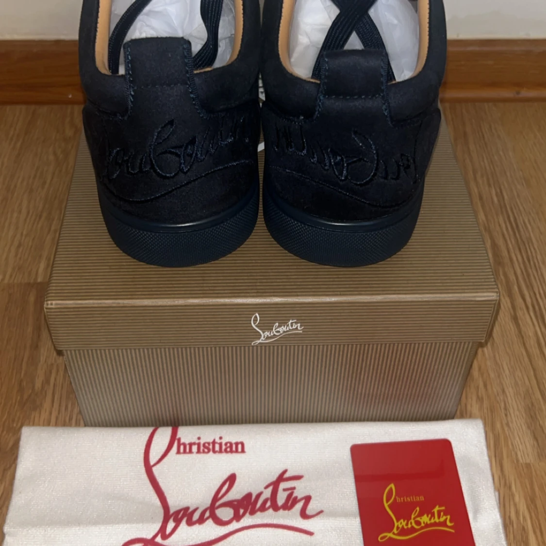 Christian Louboutin svarta sneakers mocka - 2