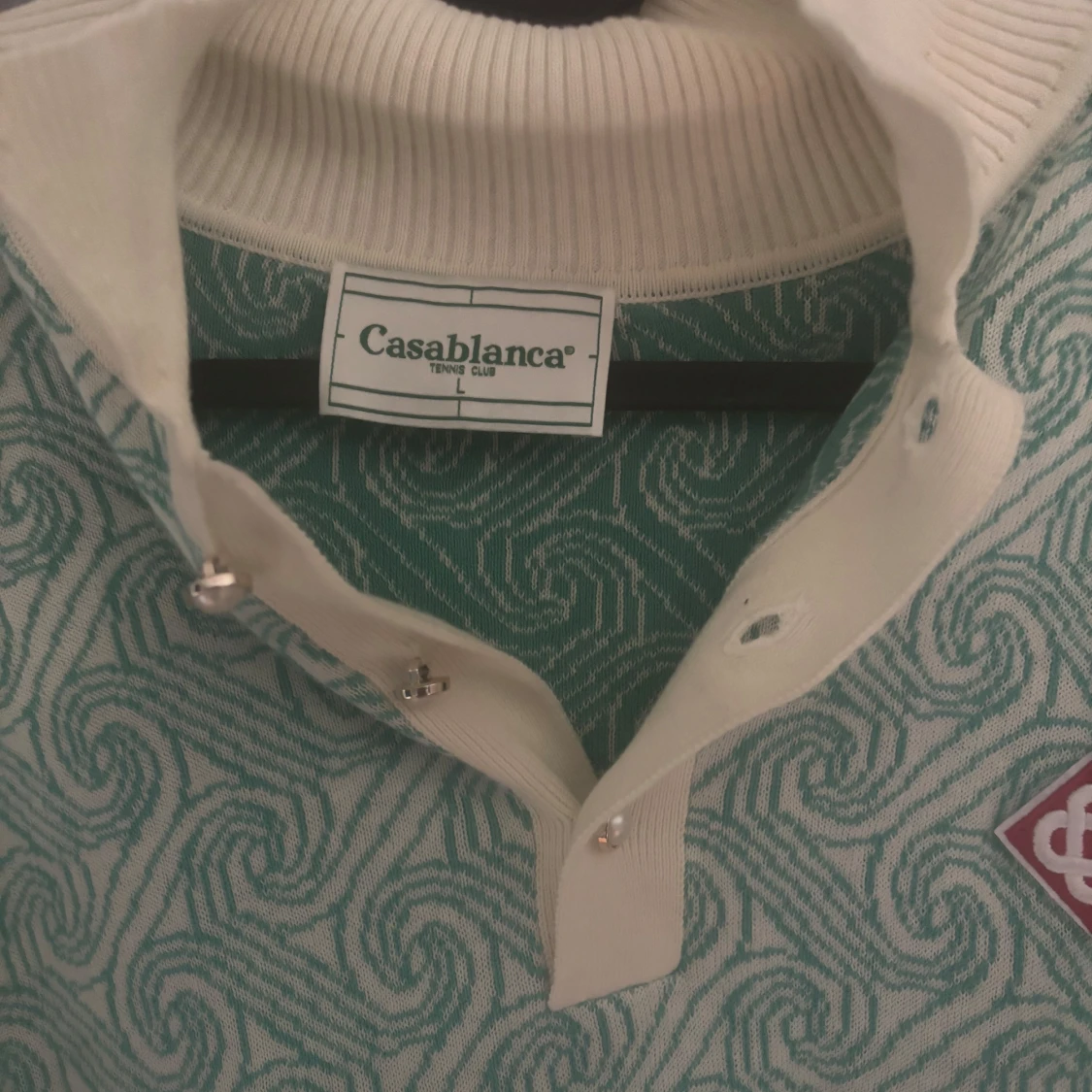 Casablanca mönstrad pikétröja - 2