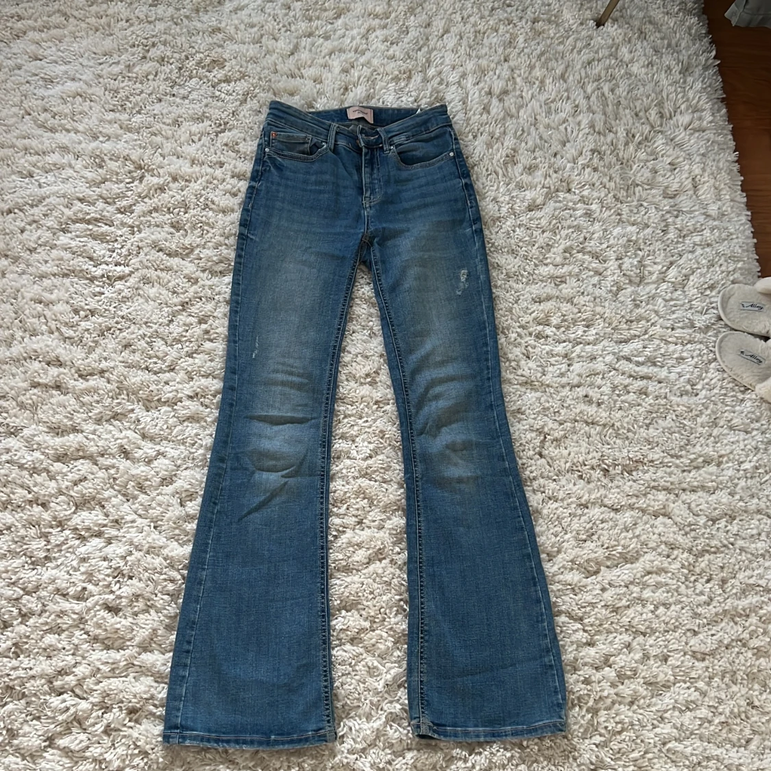 Blå bootcut jeans💘 - 2