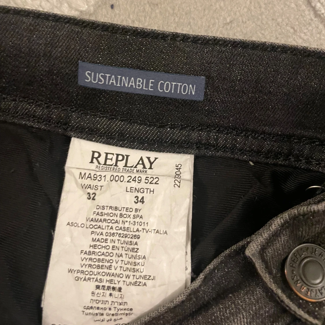 Svarta Replay jeans slim fit - 3