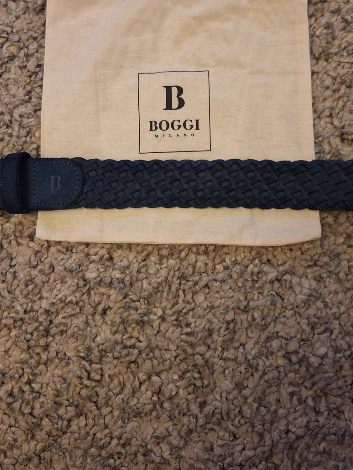 Blå Boggi Milano flätad bälte - 1