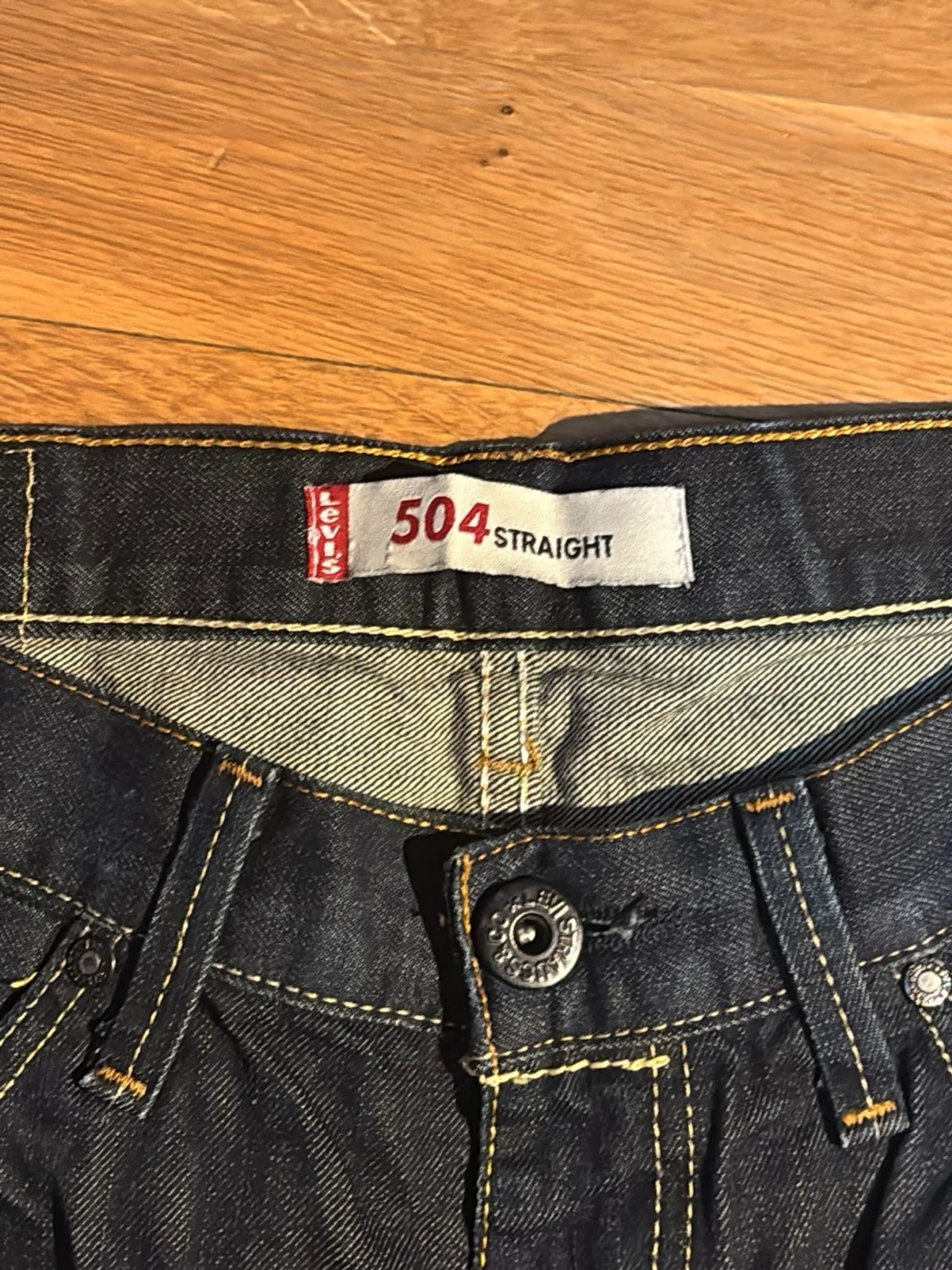 Levi's 504 mörkblå jeans straight fit - 1