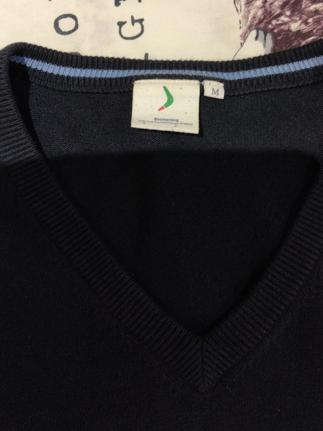 Mörkblå stickad tröja Boomerang - 1