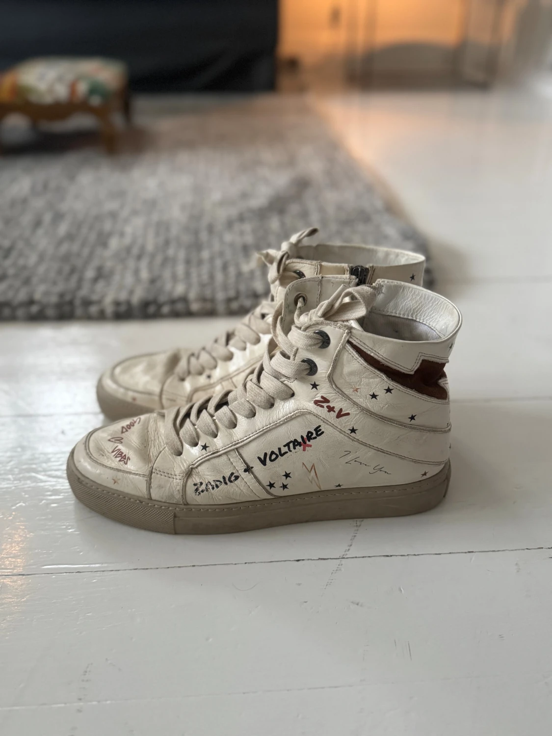 Zadig & Voltaire vita höga sneakers - 2
