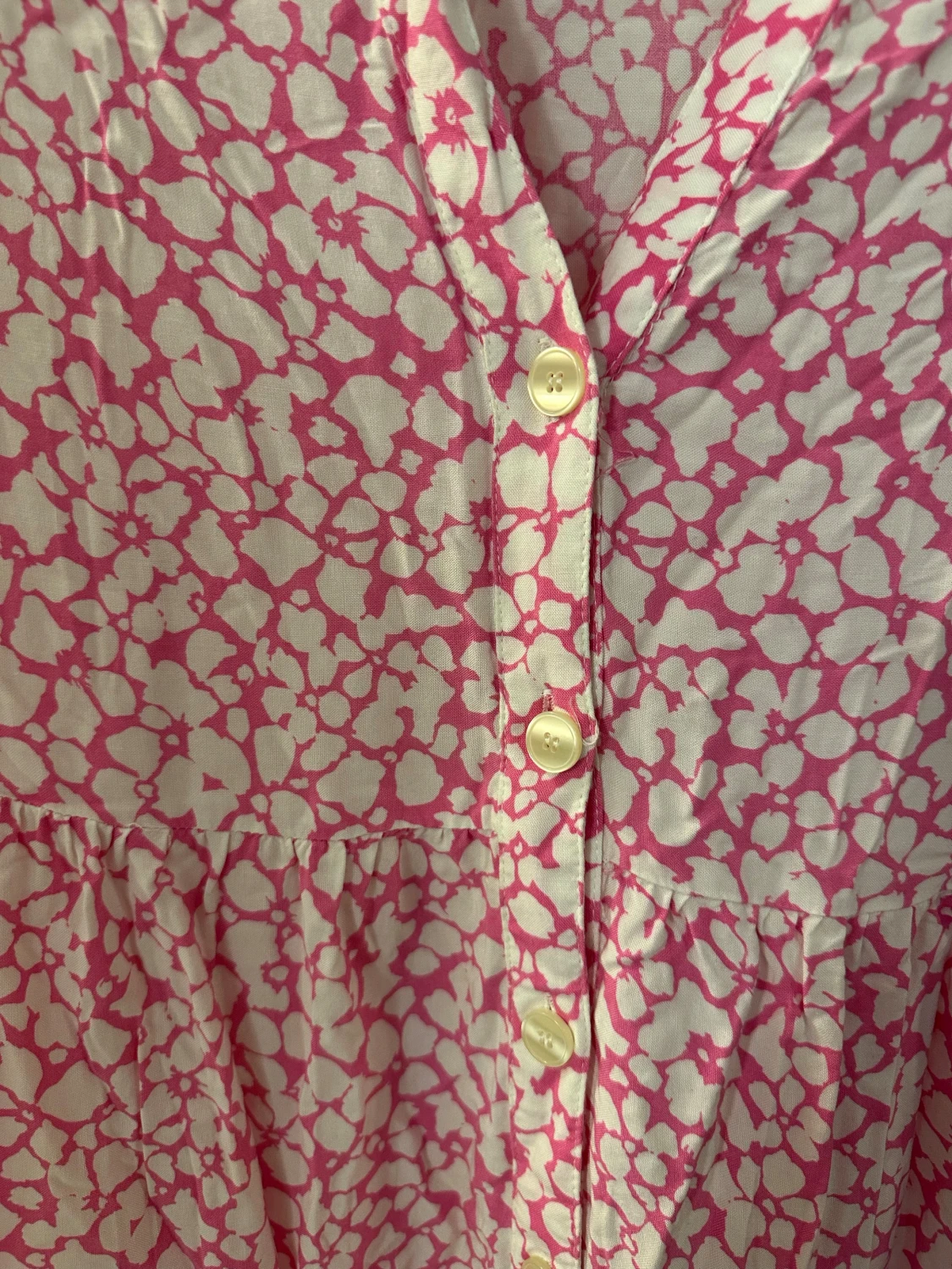 Blommig rosa långklänning från Zara strl: XL - 2