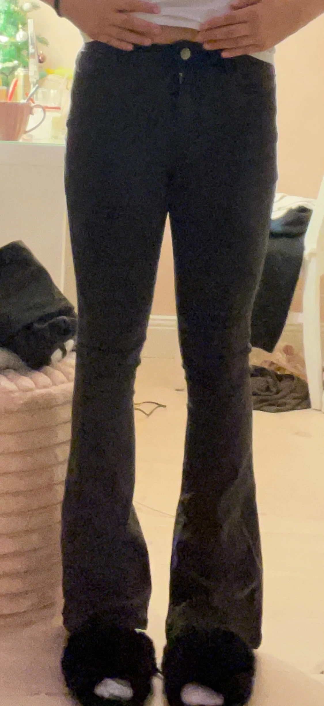 Svarta bootcut jeans från Vila XS