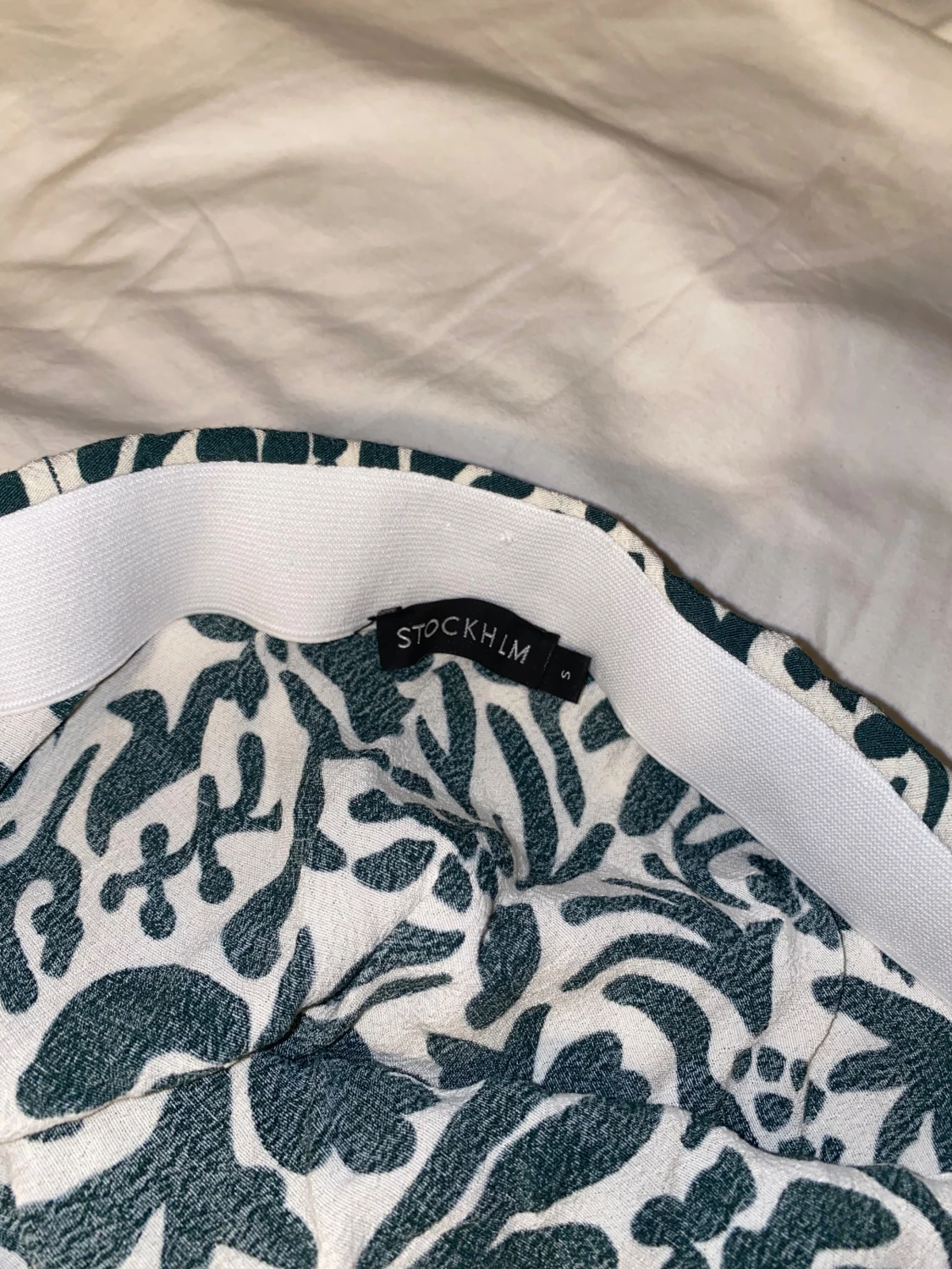 Underbar grön/vit kjol från stockho lm, maxi/midi - 1