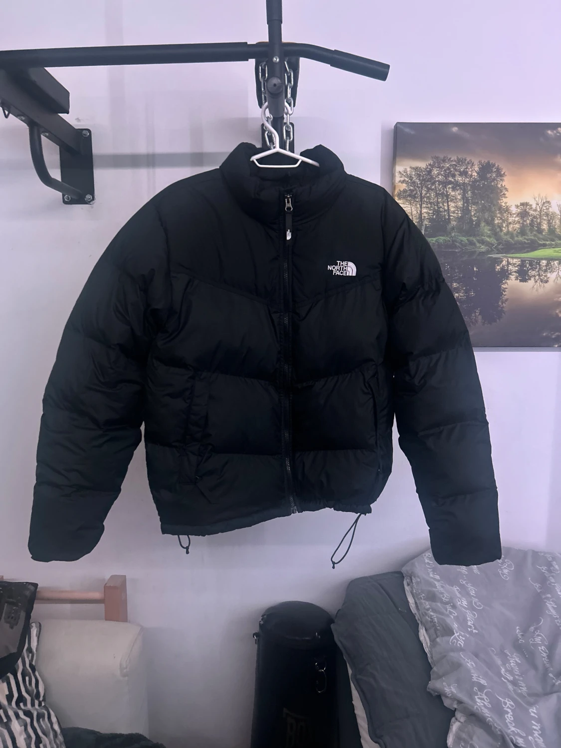 Svart pufferjacka från The North Face