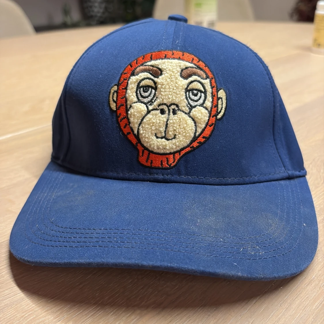 Mini Rodini Blå keps med broderad apa - 3