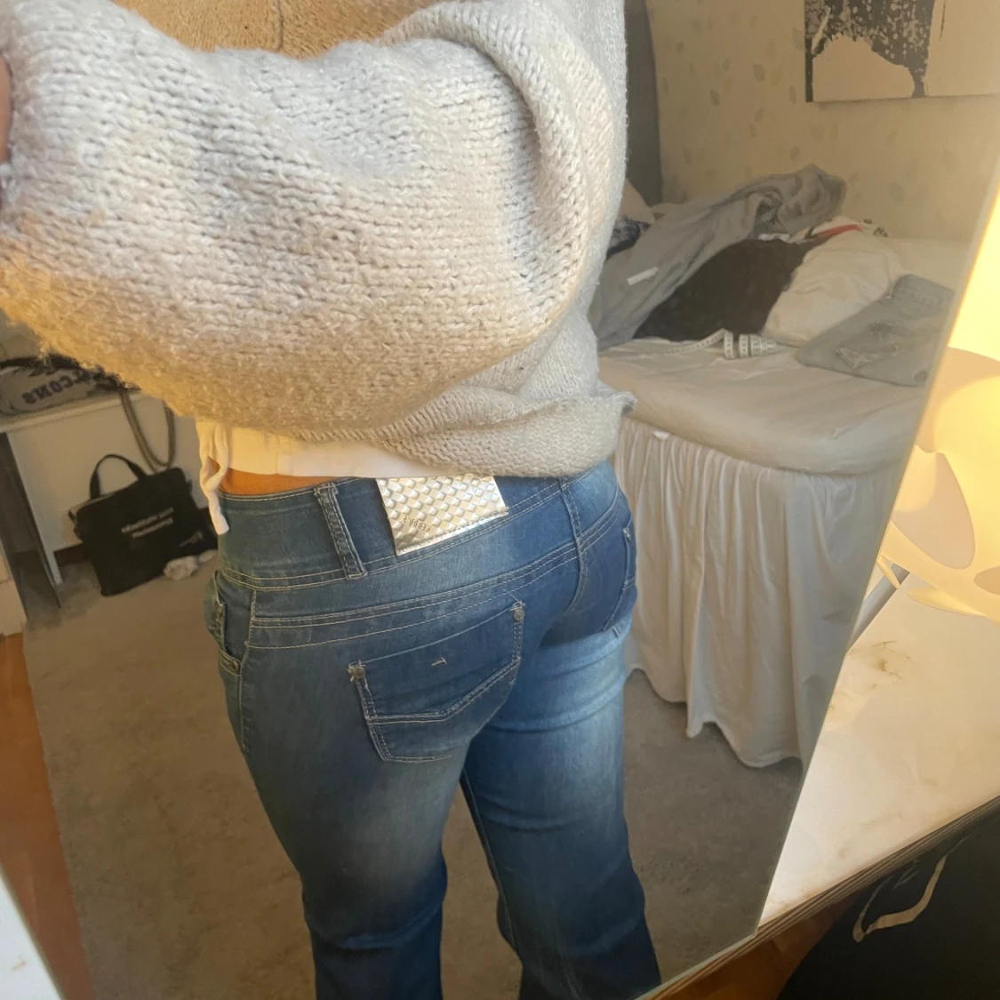 Jeans lowwaist utsvängda lågmidjade bootcut  - 2