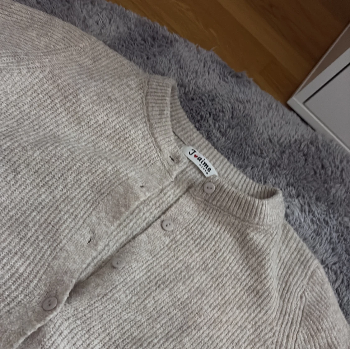 Beige stickad kofta från J'aime - 2