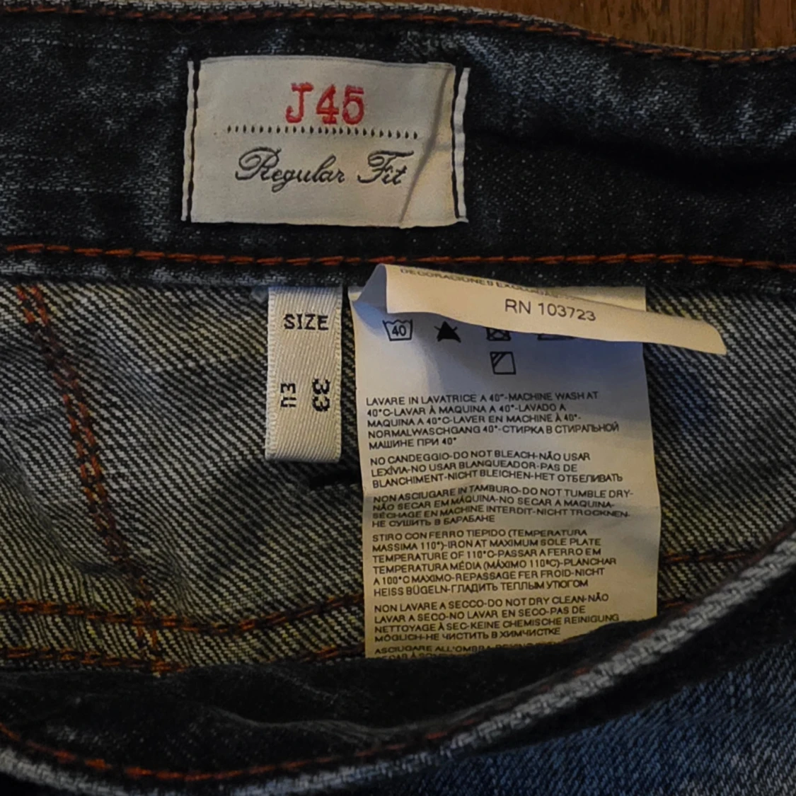 Blå Armani Jeans J45 Regular Fit - W33 L32 - 2
