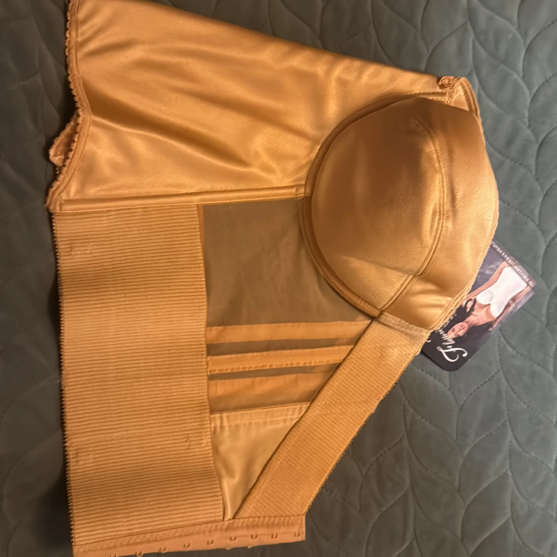 Guldig korsett med mesh och bred resår - 4