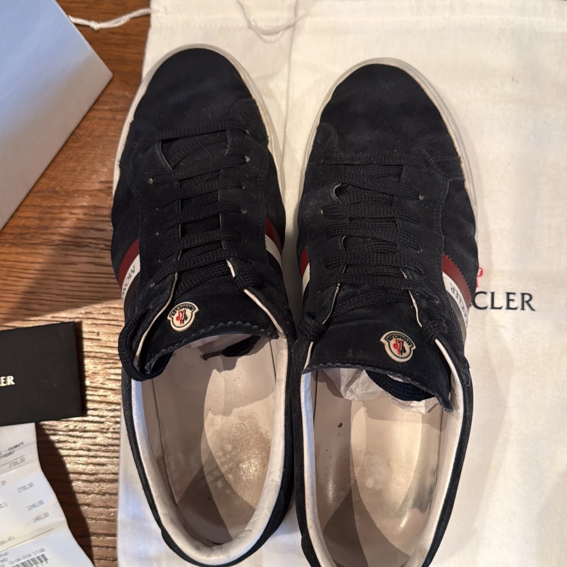 Mörkblå moncler sneakers - 1