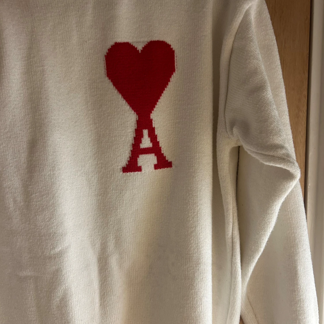 Vit stickad tröja från Ami - 1