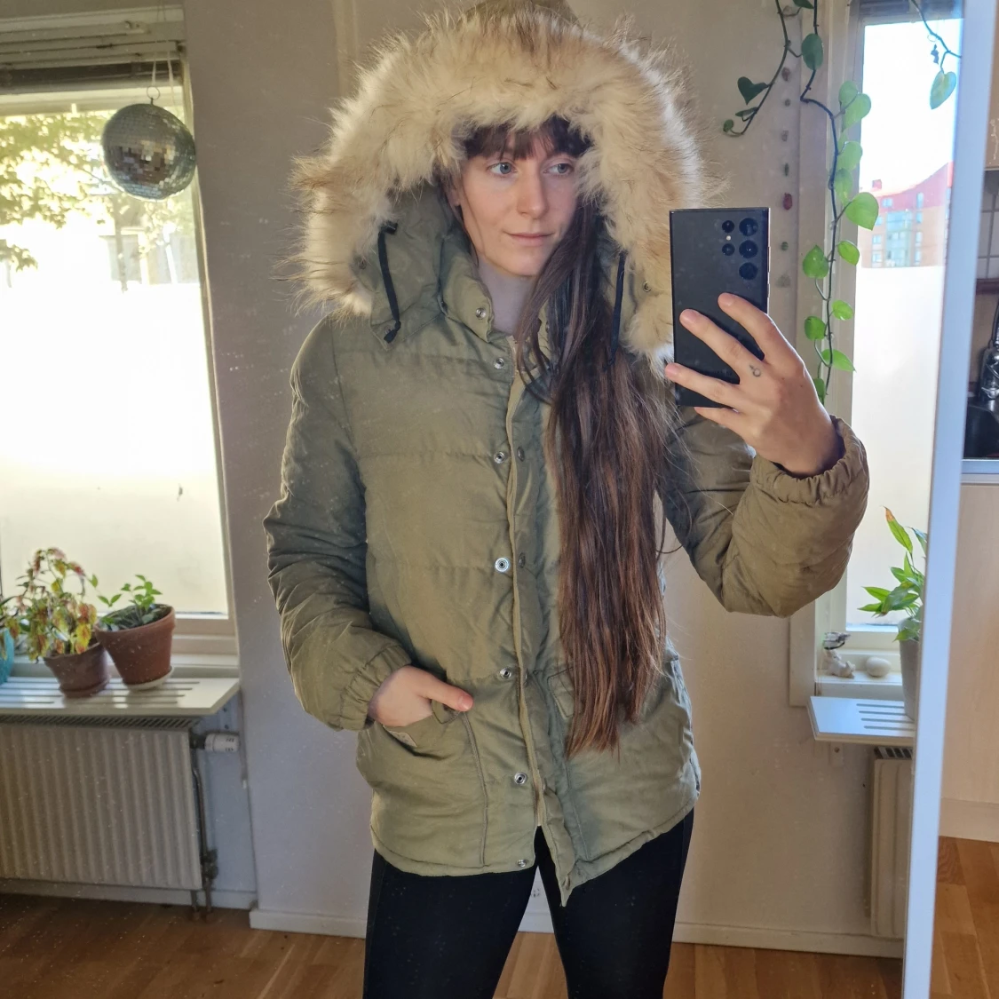 Khakifärgad pufferjacka från Ralph Lauren - 4