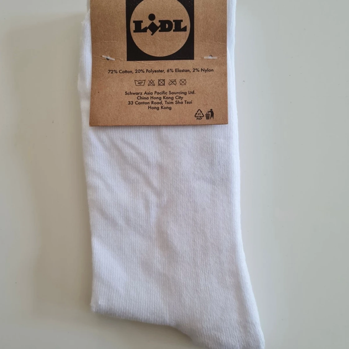 Vita Lidl-strumpor med logga strl 40-42 - 1