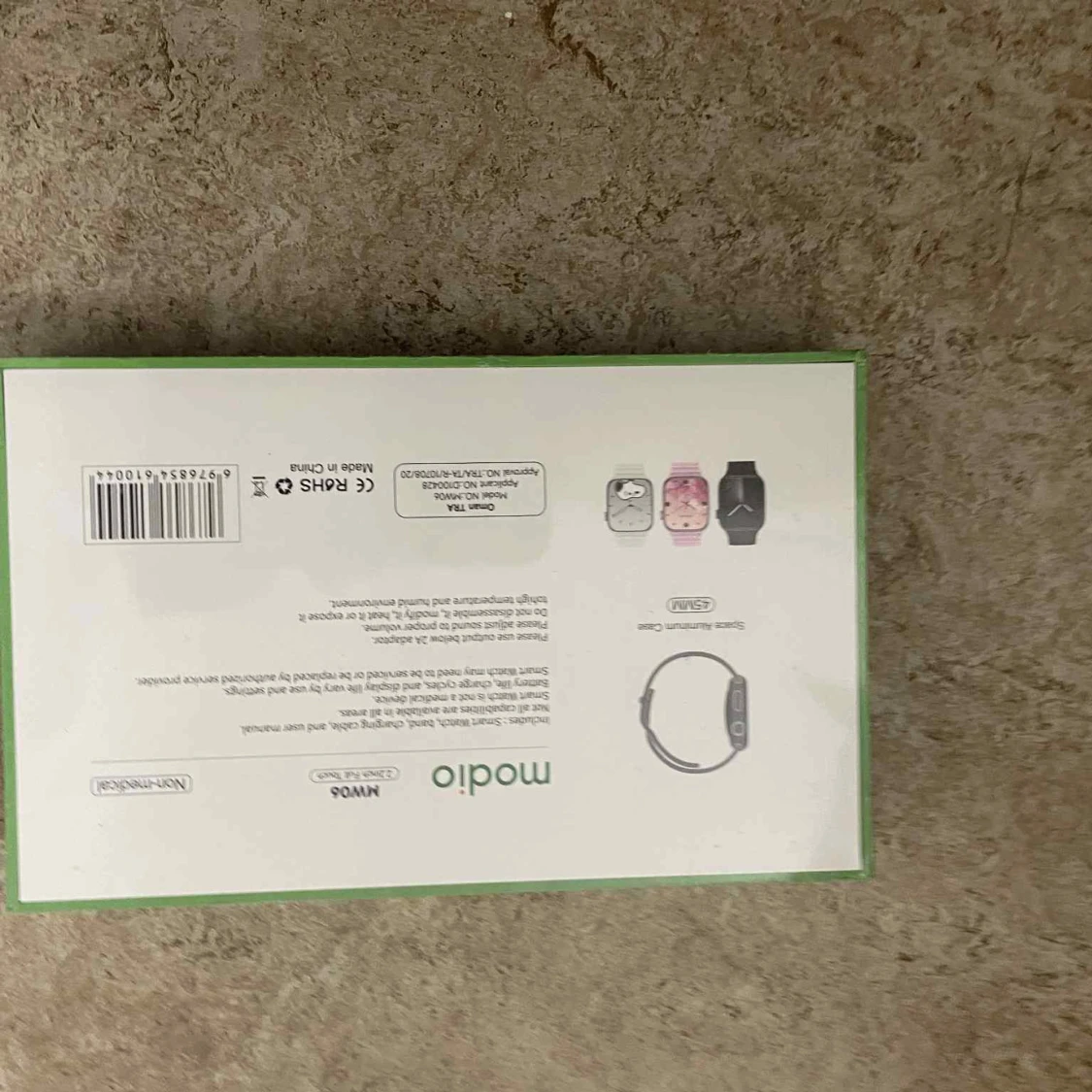 Svart smartklocka Modio MW06 - 1