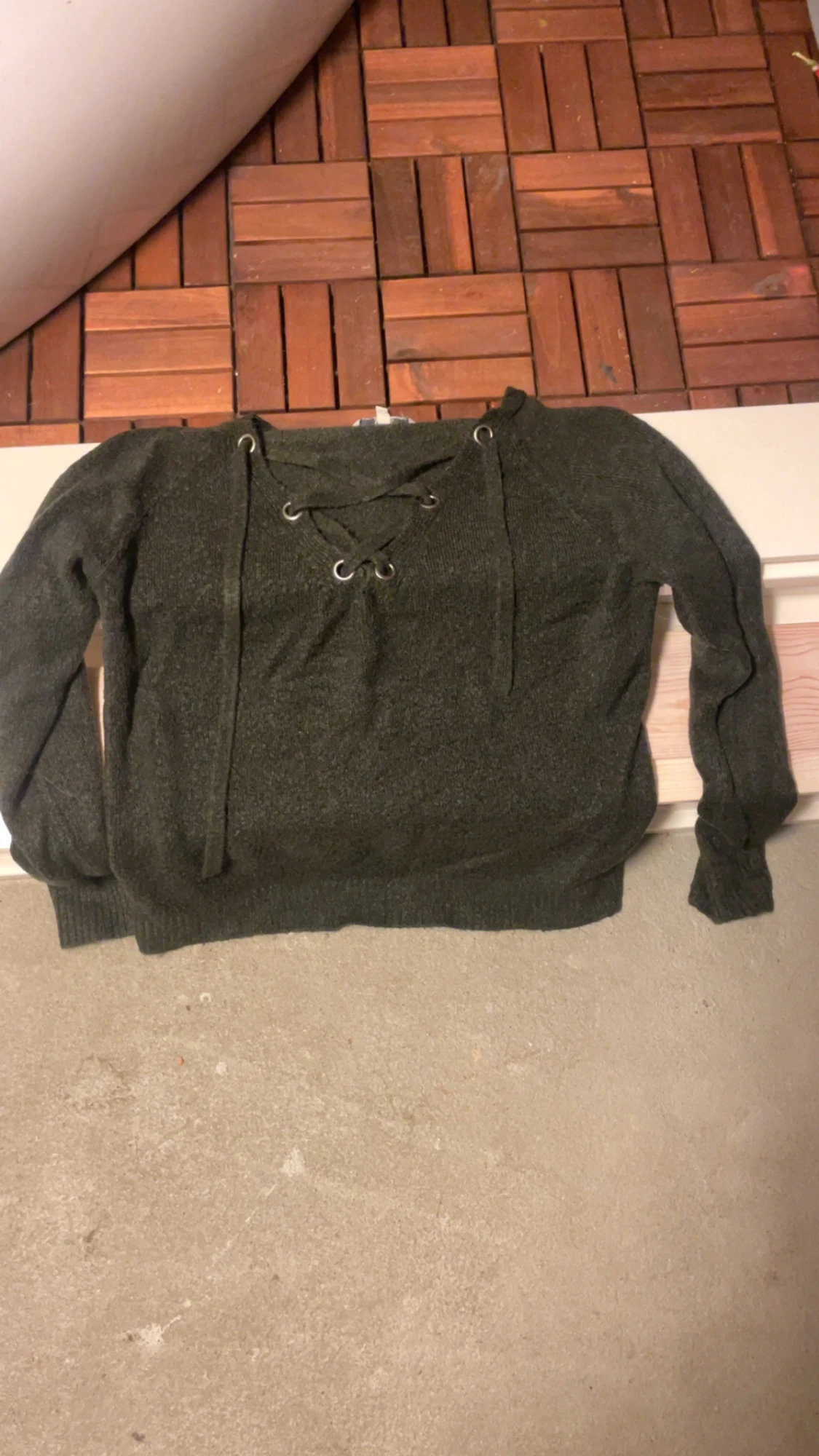 Mörkgrå stickad tröja Clockhouse M