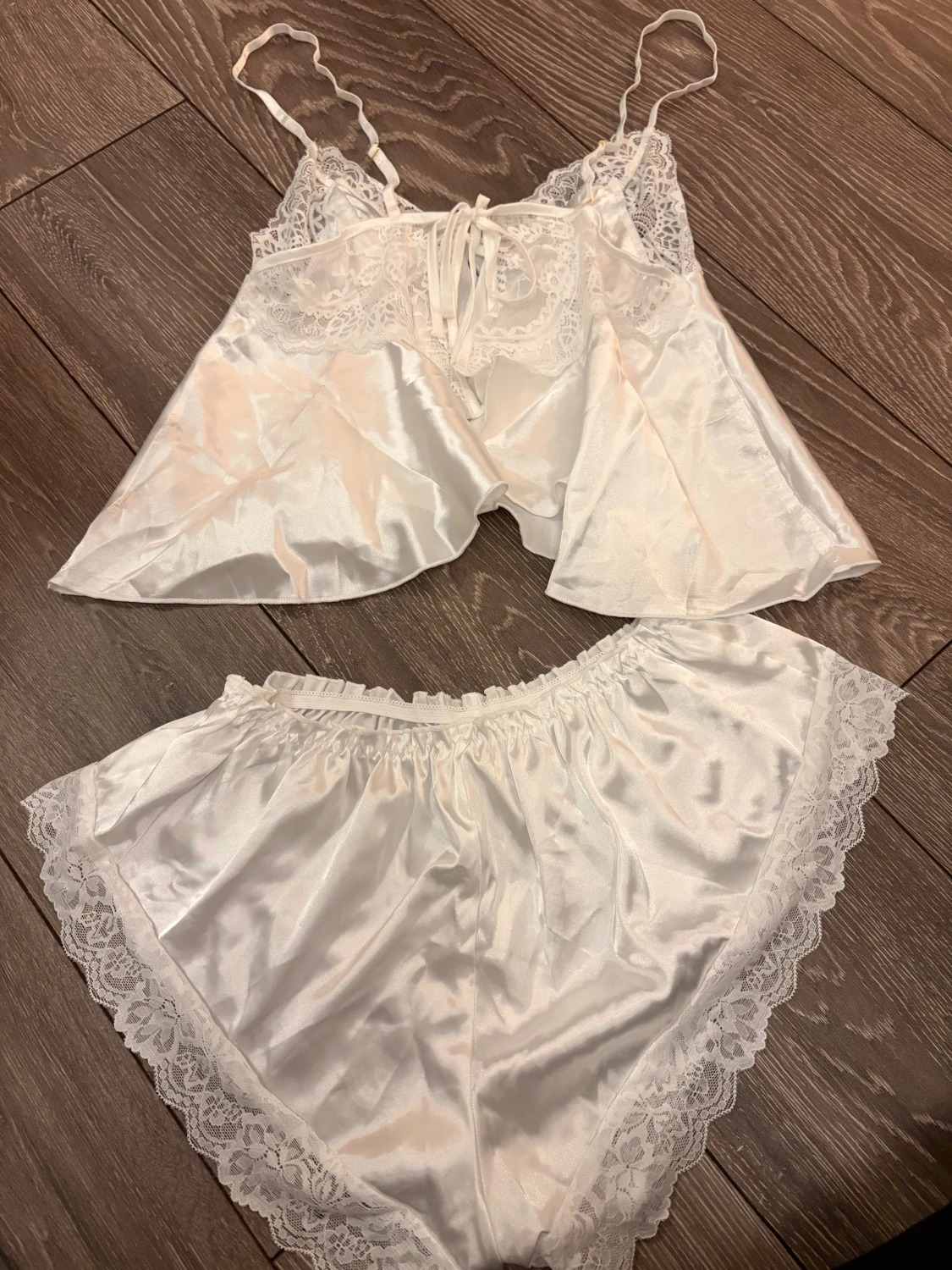 Vitt pyjamas set - 4