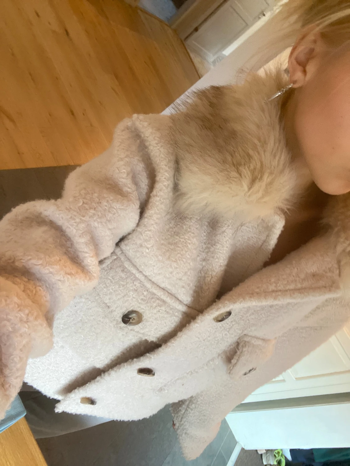 Chelsea kappa med päls  - 4