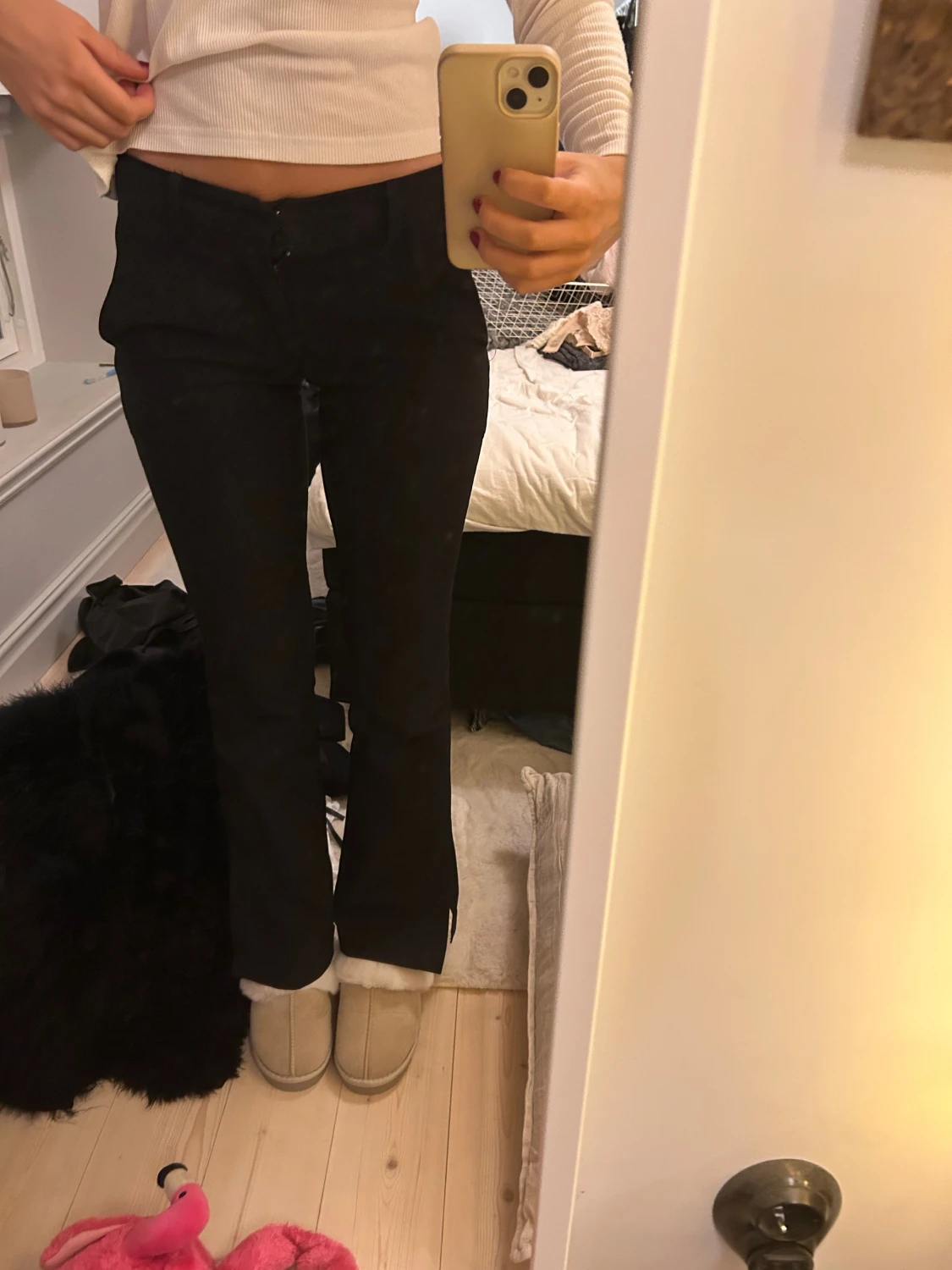 Lågmidjade kostymbyxor 