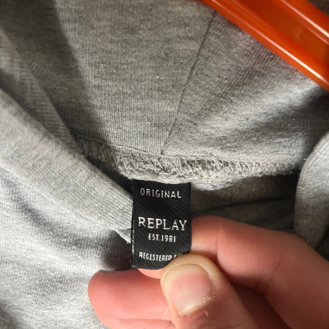 Grå hoodie från Replay med tryck - 4