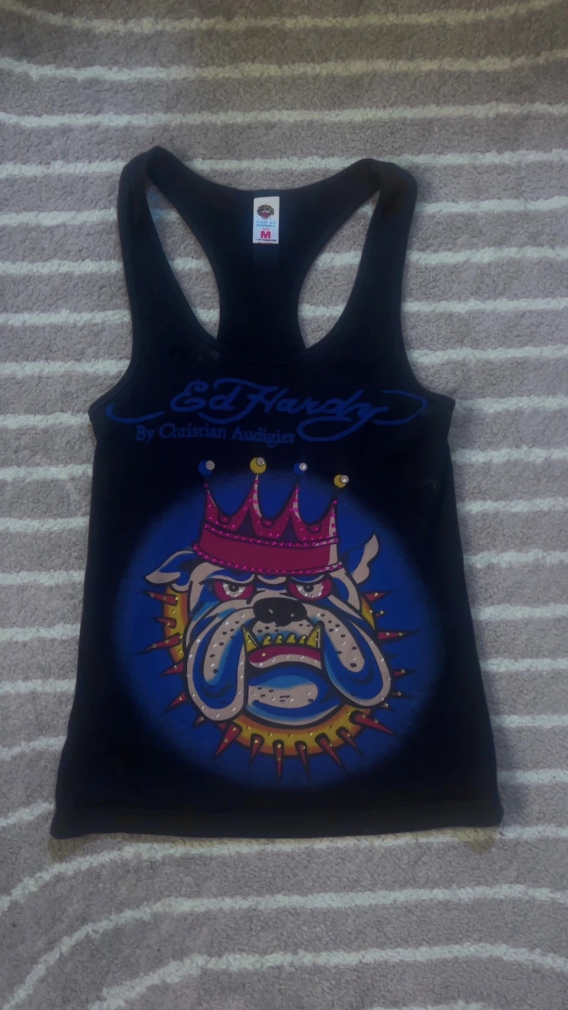 Svart Ed Hardy linnetopp med tryck