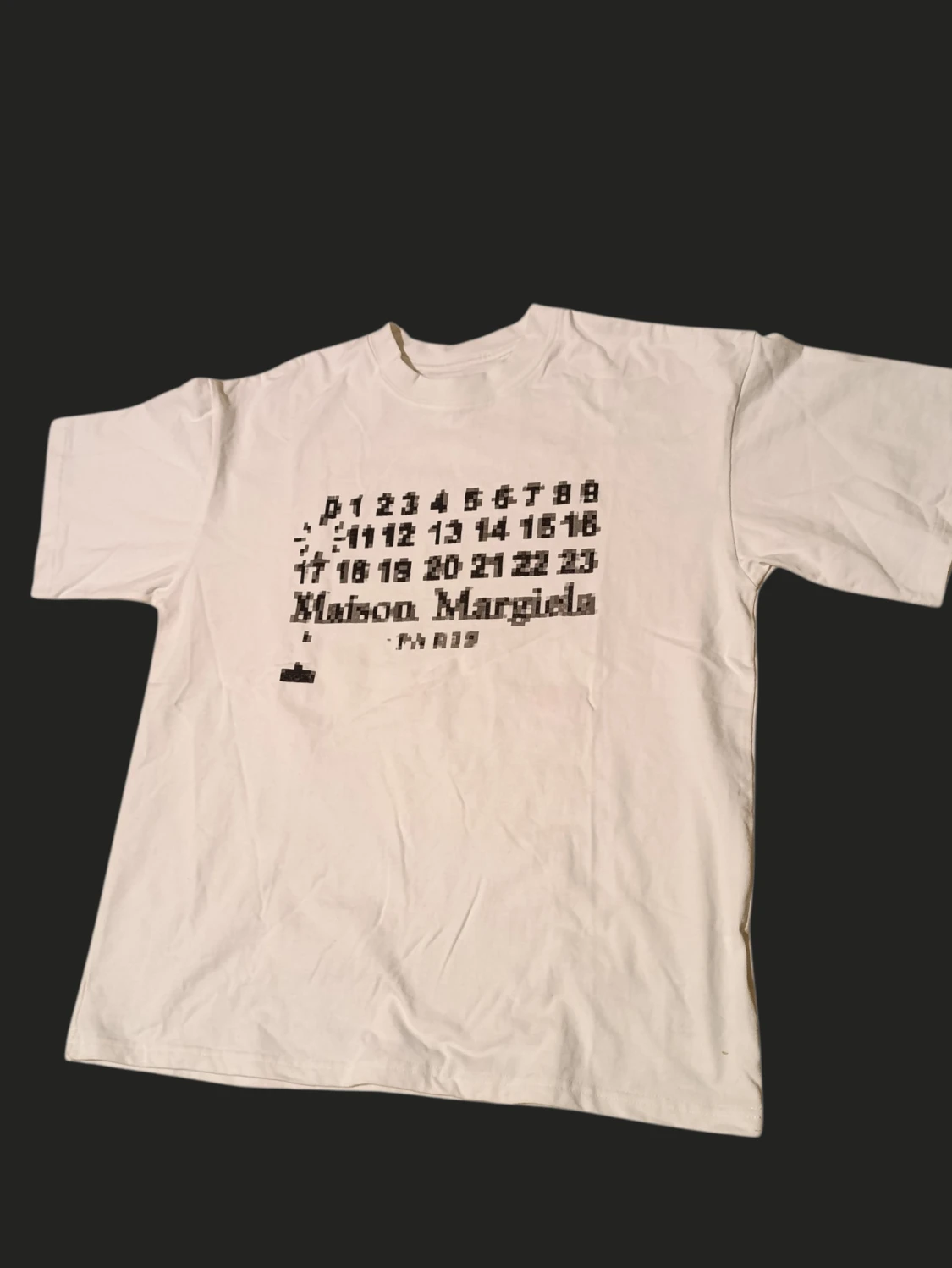 vit t-shirt med print - 3