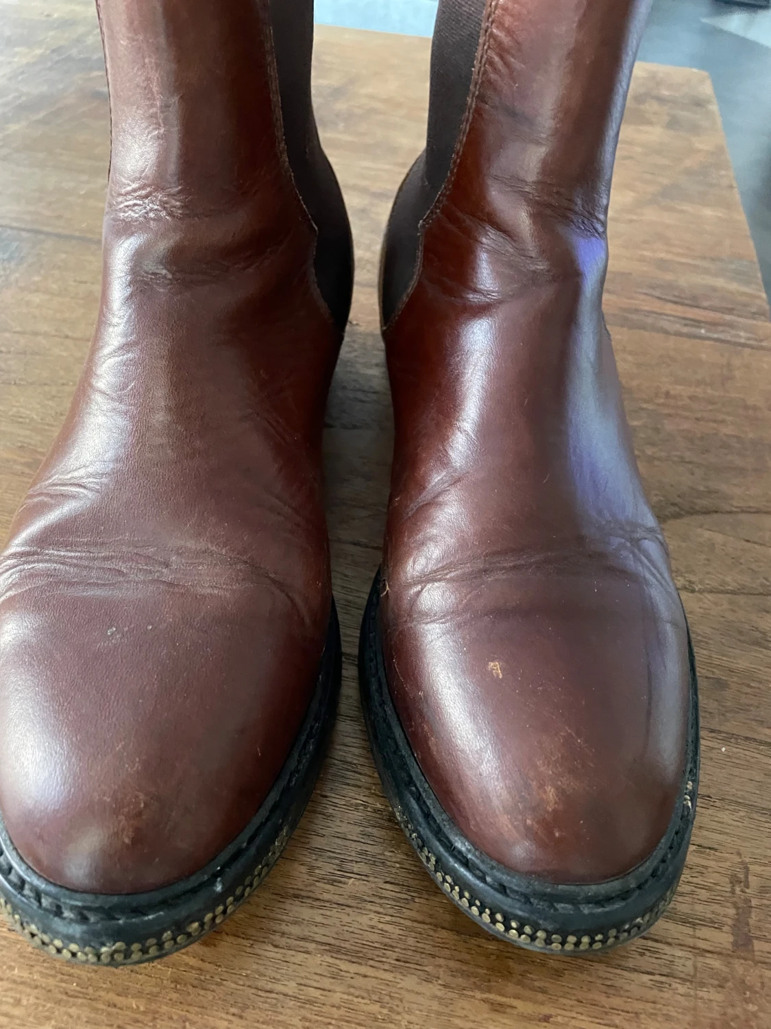 Bruna chelsea boots i skinn - 1