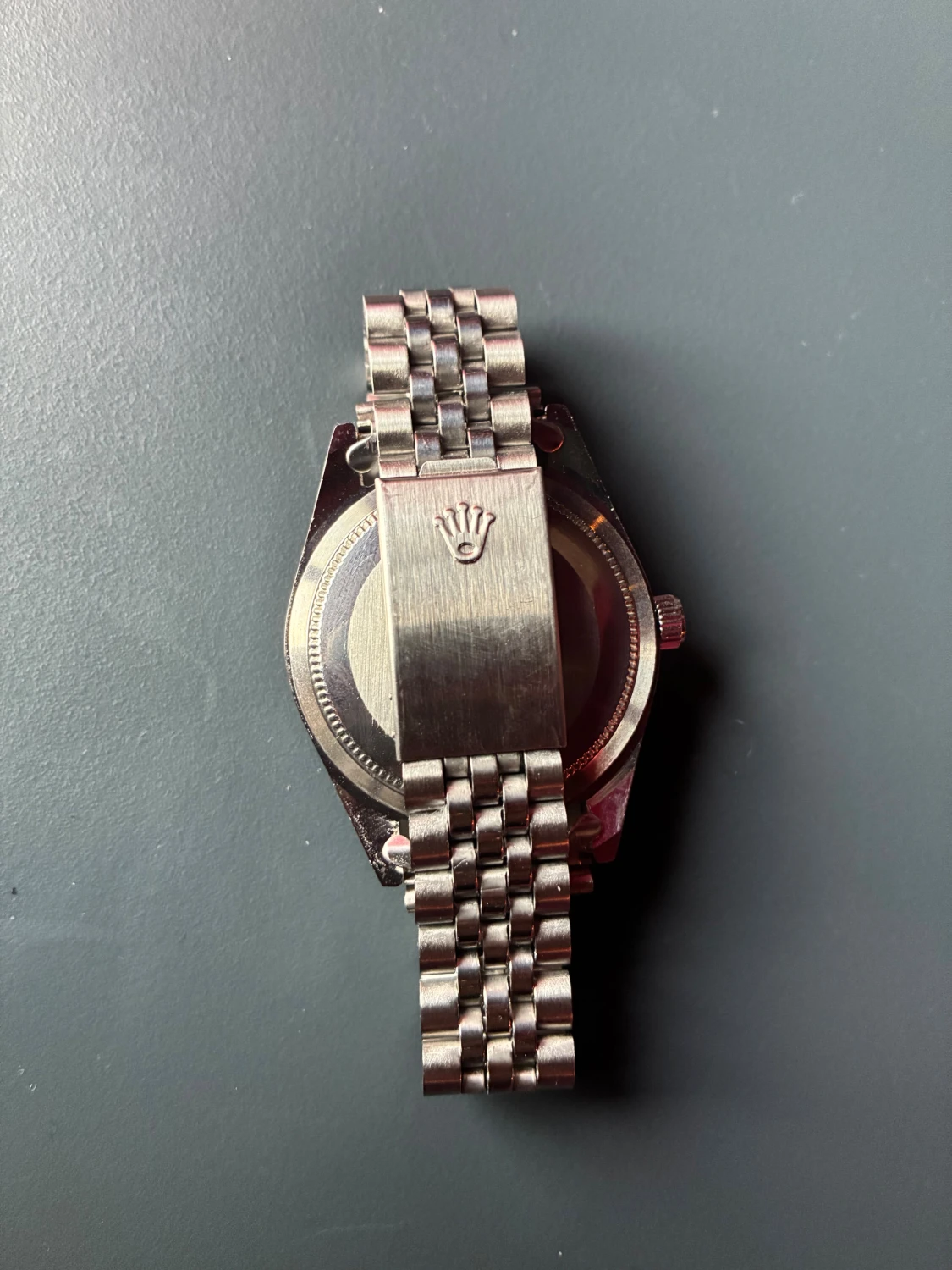 RolexDatejust silver/röd glittrig klocka - 2