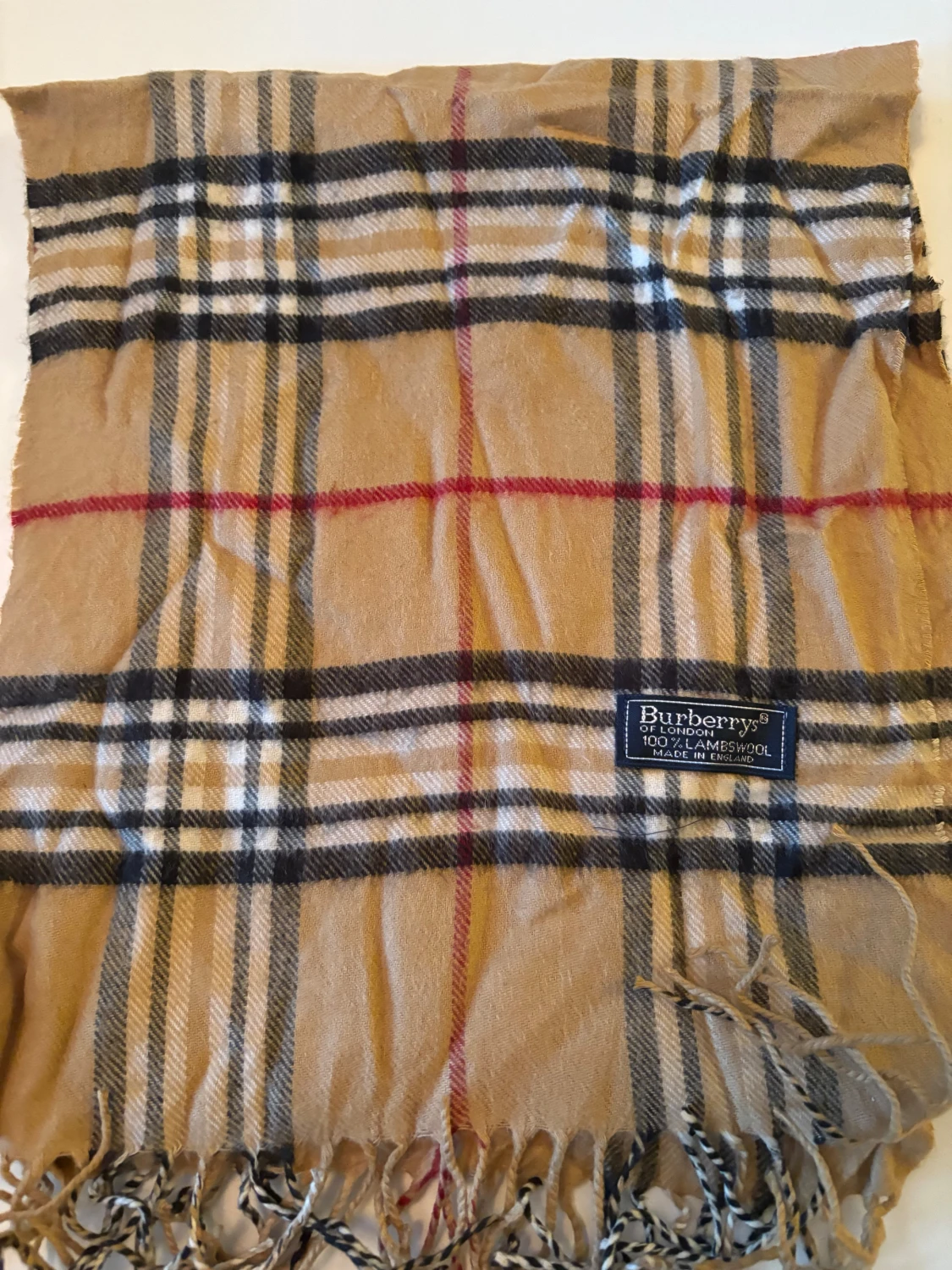 Rutig beige halsduk från Burberrys - 1