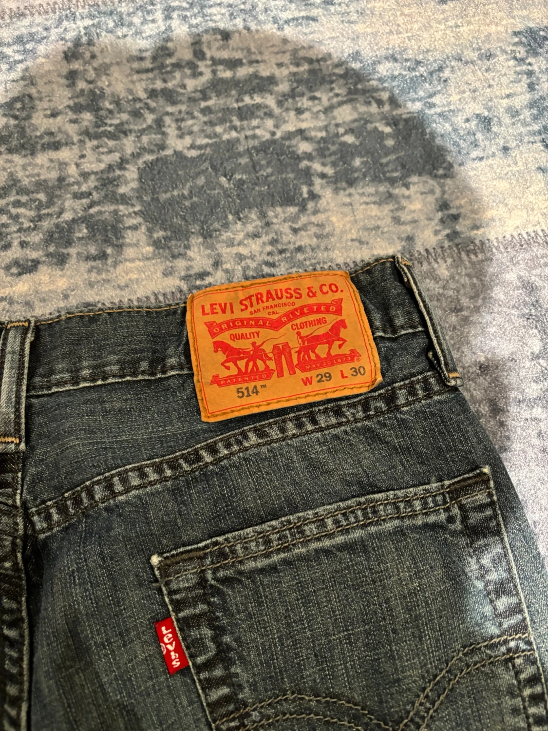 Levi's 501 mörkblå jeans straight fit - 4