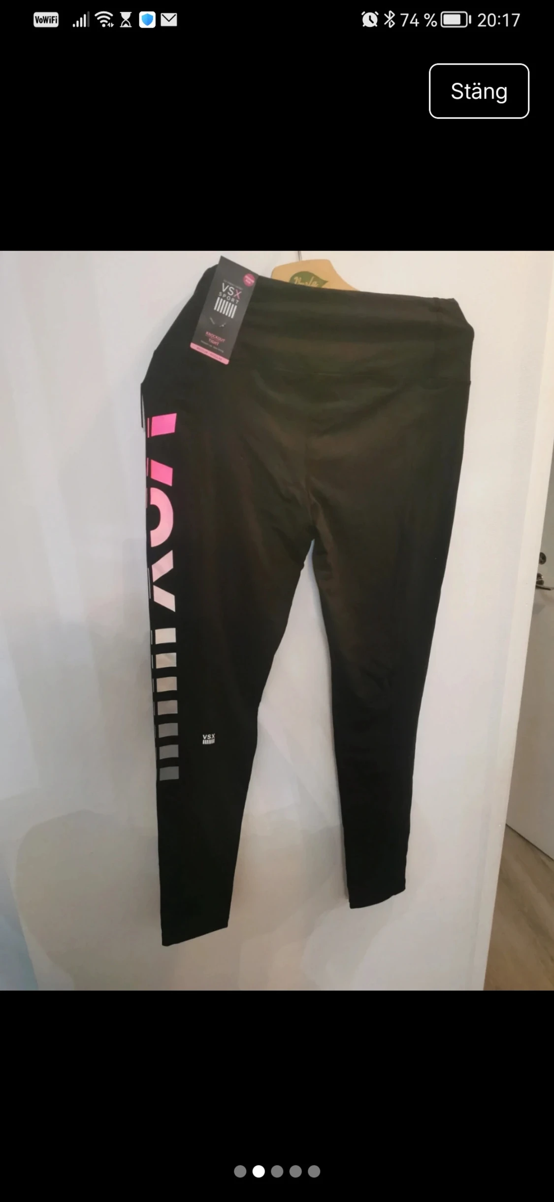 Svarta VSX Sport leggings med tryck träningsbyxor  - 1