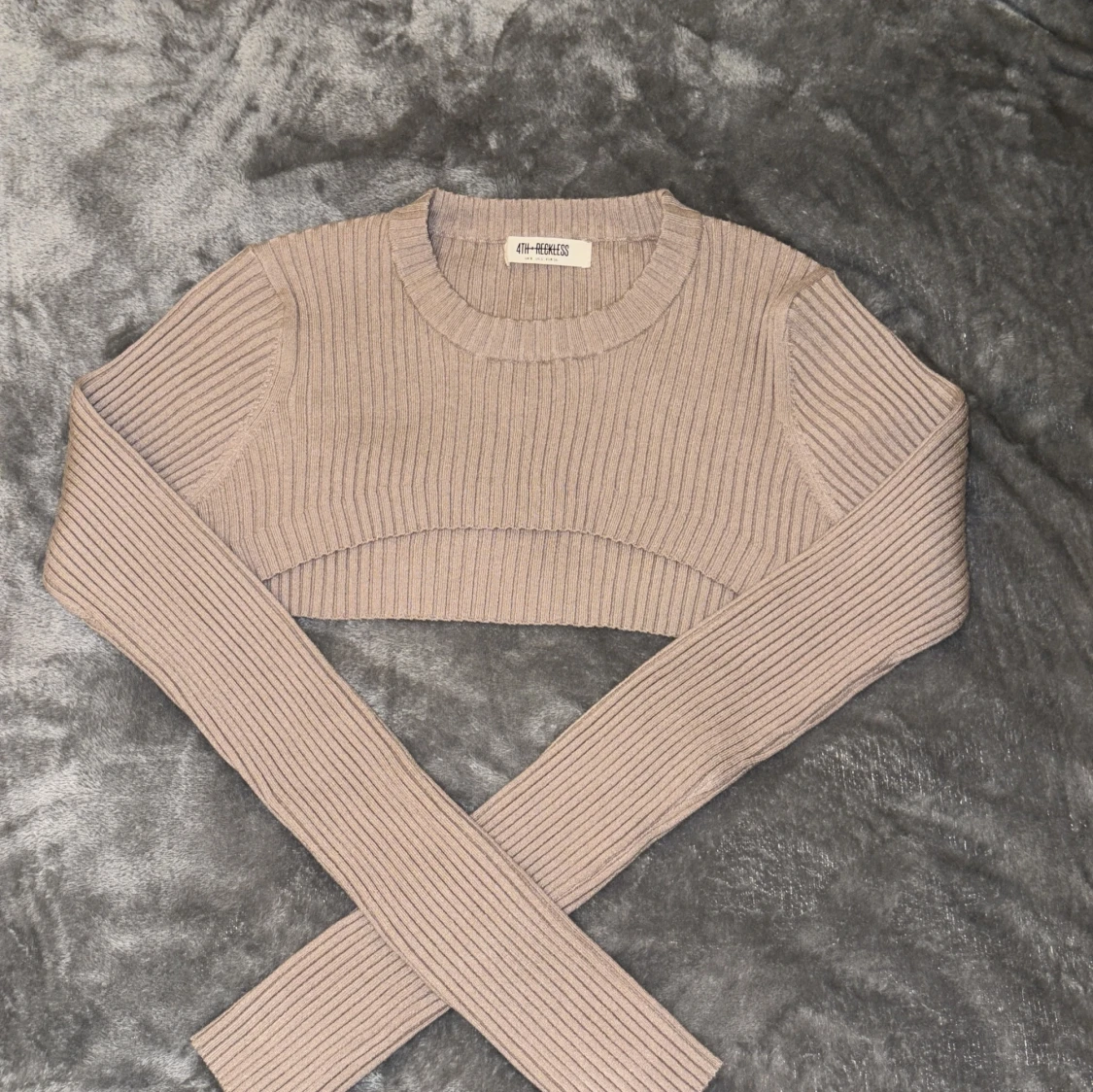 Beige ribbad tvådelad topp från 4th Reckless - 2