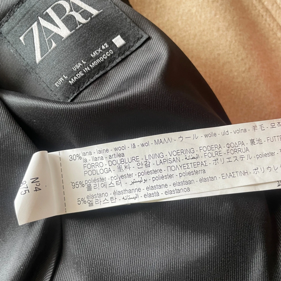 Beige jacka från Zara, storlek L - 3