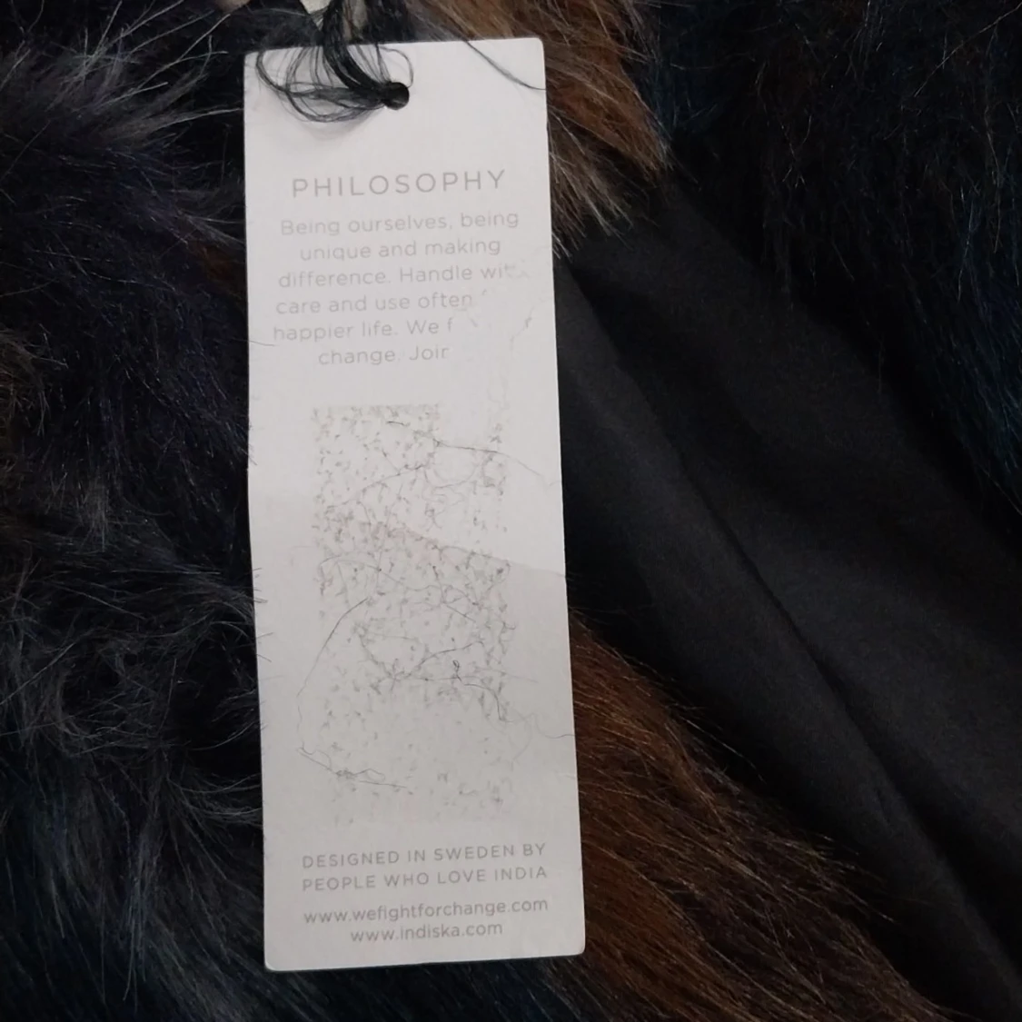 Flerfärgad pälsjacka från Indiska - 2